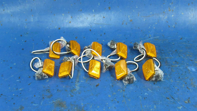 2.5" Rectangle Amber  LED Trailer Marker Lights Stop Tail Turn Rear Park 10 pcs
