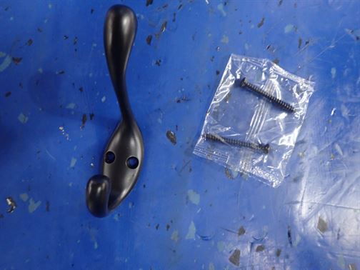 LOT OF 11 Heavy Duty Black Steel Coat Hook Brainerd B42302J-FB-C - getexcess