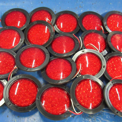4" Round Red LED Lights (20)  Stop Tail Turn Marker Truck Trailer 20 pcs
