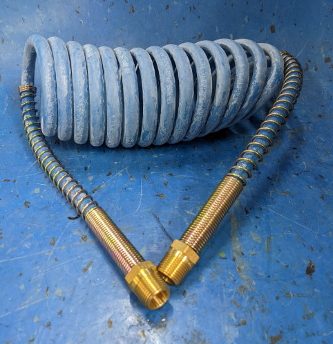 Tectran 162G5EB 15' Foot Blue 1/2" Aircoil Hose w/ Spring