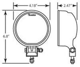 Truck Lite Headlight Work Lamp 81360 4” 12V LED Flood Spot Light Truck Tractor