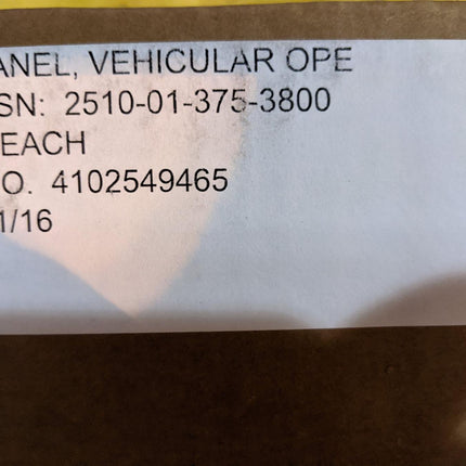 FMTV Vehicular Operation Panel 12378443 2510013753800 AMI5001 M1078 M1083 24 12 Volt