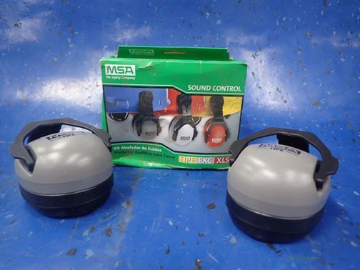 MSA XLS Helmet Mounted Passive Ear Muffs Protection BR1250156 - getexcess