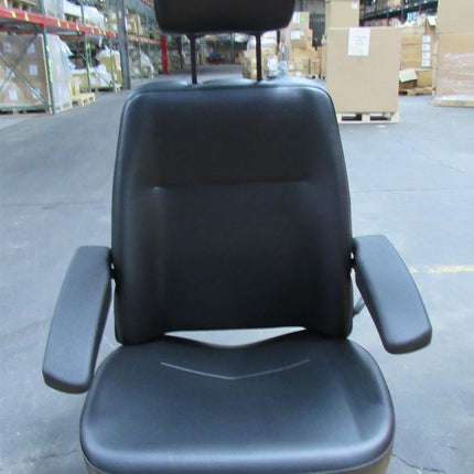 Air Seat KAB 151 Series Agricultural Construction Equipment Black Vinyl 12v Compressor