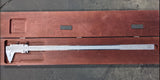 USED Starrett NO. 123M Master Vernier Caliper 650MM with Wooden Case