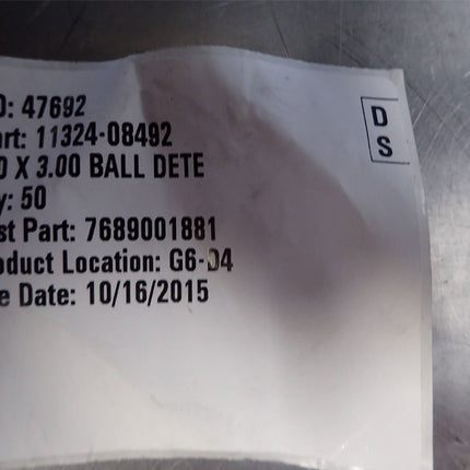 LOT OF (5) .50 X 3.00 Ball Detente Pin 11324-08492 - getexcess