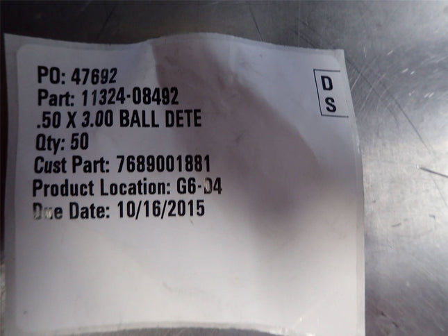 LOT OF (5) .50 X 3.00 Ball Detente Pin 11324-08492 - getexcess