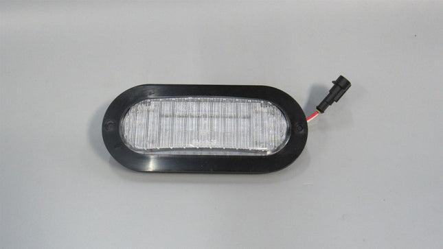 6" Oval White Clear LED Marker Lights (2)  Backup Reverse Tail Truck Trailer 2 pcs