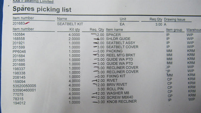 KAB Seat Four 4 Point Seatbelt