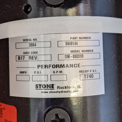 Emergency Steering Rotary Pump Unit Stone 8440144 1740 PSI DM-00031R JLG SKYTRAK