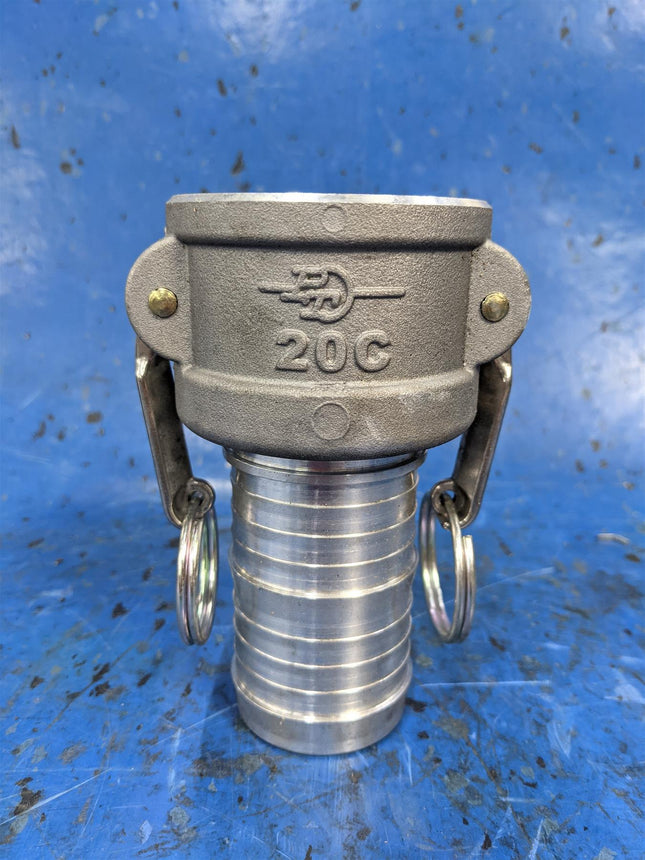 2" Aluminum Coupler X Hose Shank Part C PT 20CAL