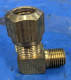 Male Elbow 90 Deg 1/2” x 1/4-18 Air Brake DOT Compression Tube Fitting 1469X8X4 269NTA84 4 PCS