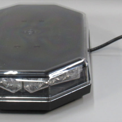 15" x 8.5” Octagon Mini LED Light Bar Amber Rooftop Emergency Strobe Beacon Truck