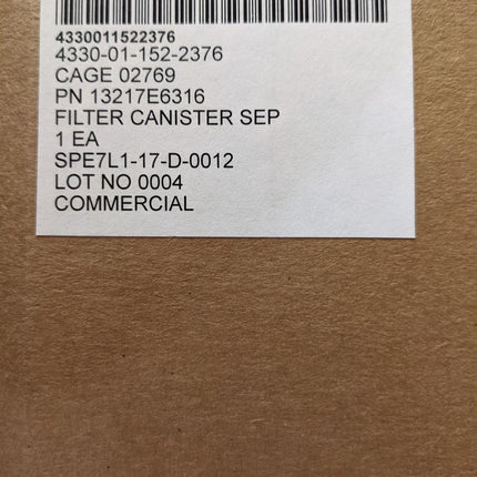 Filter Canister SEP 4330011522376 HEMTT 13217E6316 Military