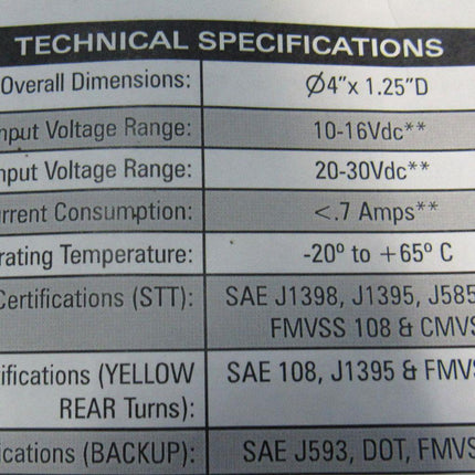 4" Round Amber LED Lights  Stop Tail Turn Marker Truck Trailer