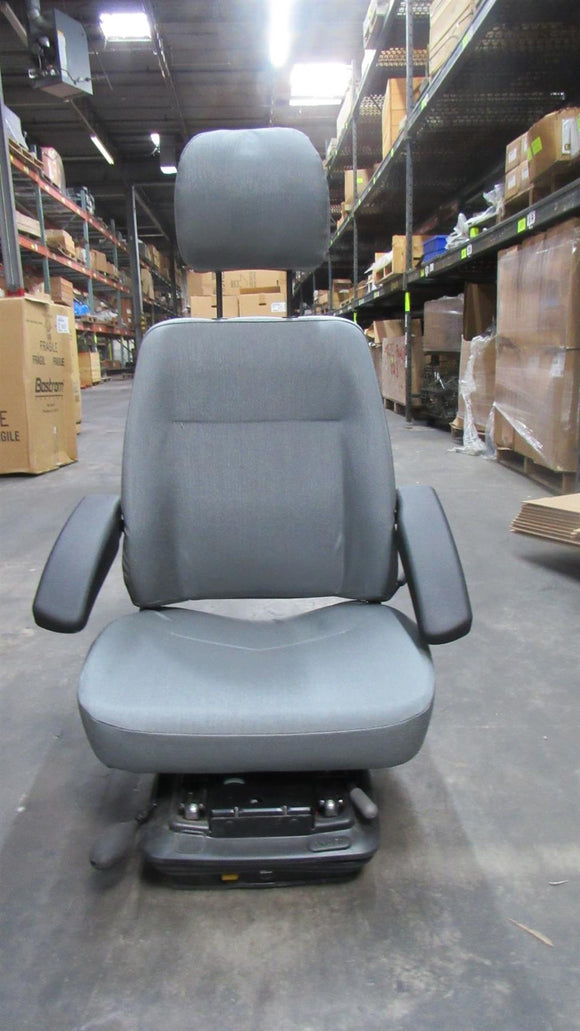 Equipment Air Seat KAB 151 Series Agricultural Construction High Back Gray Cloth 12v compressor