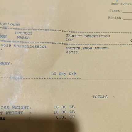 Knob Assembly Switch 447144018700 Military 5930012468264