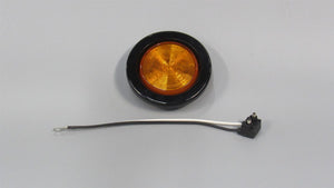 2.5" Round Amber LED Trailer Marker Lights Stop Tail Turn Rear Park 2 Pin