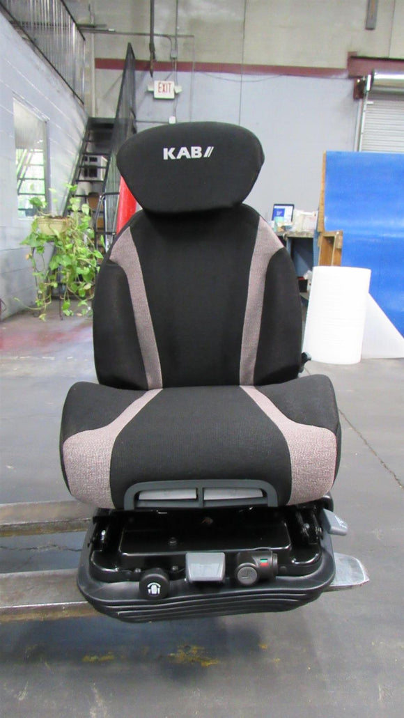 KAB 85K6 800 Series Heavy Duty Off Road Agricultural Seat Air Suspension Low Back Black Grey Cloth