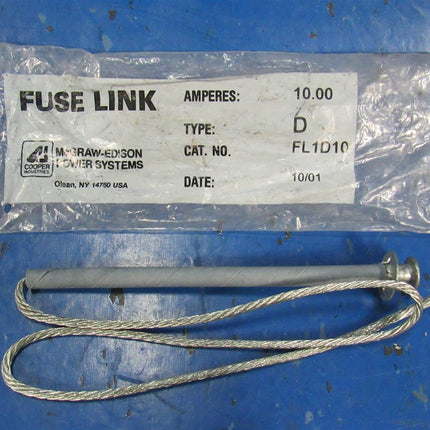 Cooper Power Systems FL1D10 Fuse Link D 10A Very Slow Speed 23"