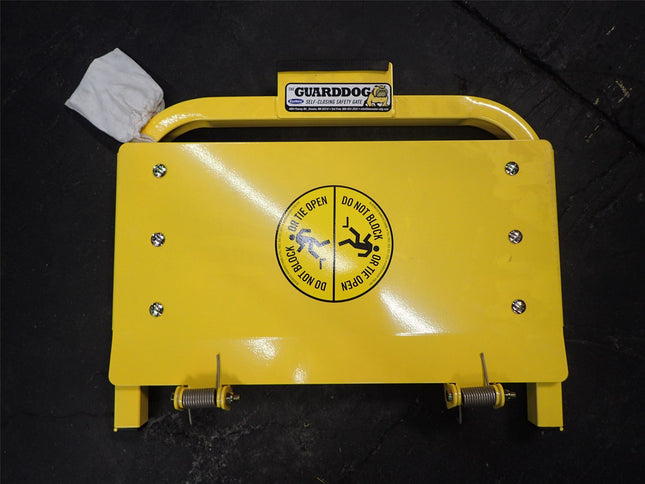 Self Closing Safety Gate 21" Yellow Guard Dog 810138820 - getexcess