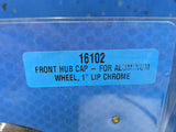 Front Hub Cap for Aluminum Wheel 1" Lip Chrome