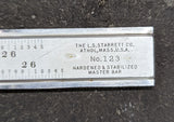 USED Starrett 123 0 to 26" SAE Steel Vernier Caliper