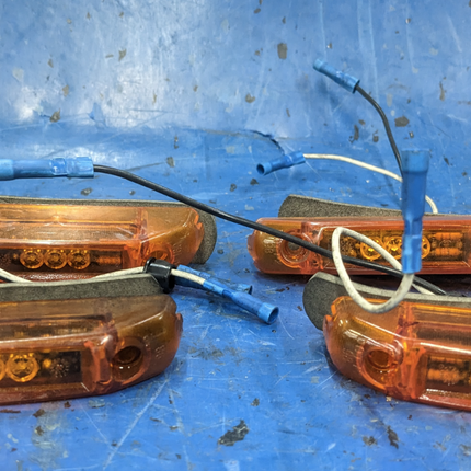 4.25" Oval Amber  LED Trailer Marker Lights Backup Stop Tail Turn Rear Park 4 pcs