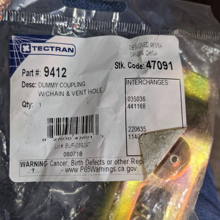 Dummy Coupling with Chain and Vent Hole Tectran 9412