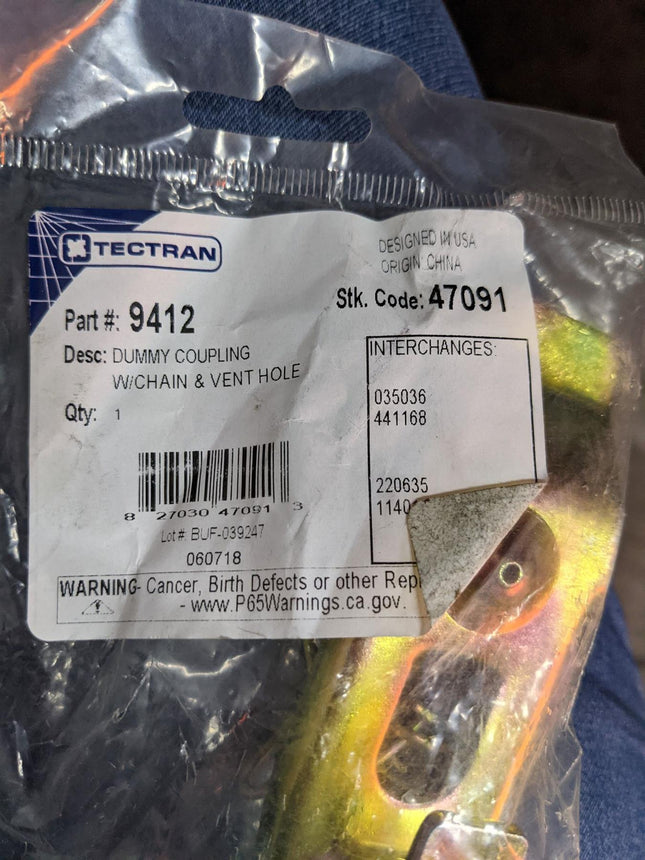 Dummy Coupling with Chain and Vent Hole Tectran 9412