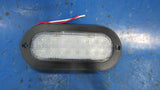 6" Oval White Clear LED Backup Reverse Flange 2 Wire Red White