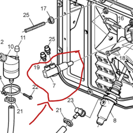 Volvo Truck Mecman 1653156 Clutch Control Valve Shuttle Regulating Master Cylinder
