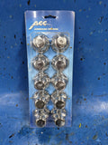 32mm Nut Cover with Flange Chrome 10 Count