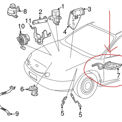 Vapor CanisteOEM Ford Vapor Canister Fuel Gas Emission Taurus 06-07 3.0L V6 6F1Z-9D653-BAr