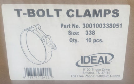 Ideal Tridon 3/4” T-Bolt Clamp 3.38" to 3.69″ Hose 300100338051