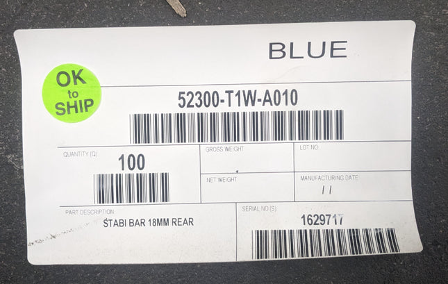 Spring RR Stabilizer Bar Sway Rear 2015 2016 Honda CR-V 52300-T1W-A01