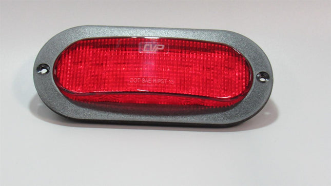6" Oval Red LED Stop Tail Turn Rear Park Marker Flange 3 Wire Red White Black