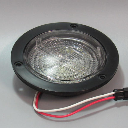 4" Round White Clear LED Lights  Marker Backup Reverse Tail Truck Trailer