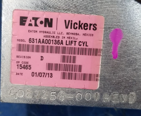 Eaton Vickers Hydraulic Lift Cylinder 631AA00136A Control Cartridge Valve 1PSC30F35S