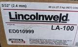 Lincoln Electric ED010999 3/32" Lincolnweld LA-100 Submerged Arc Wire 60 Lb Coil