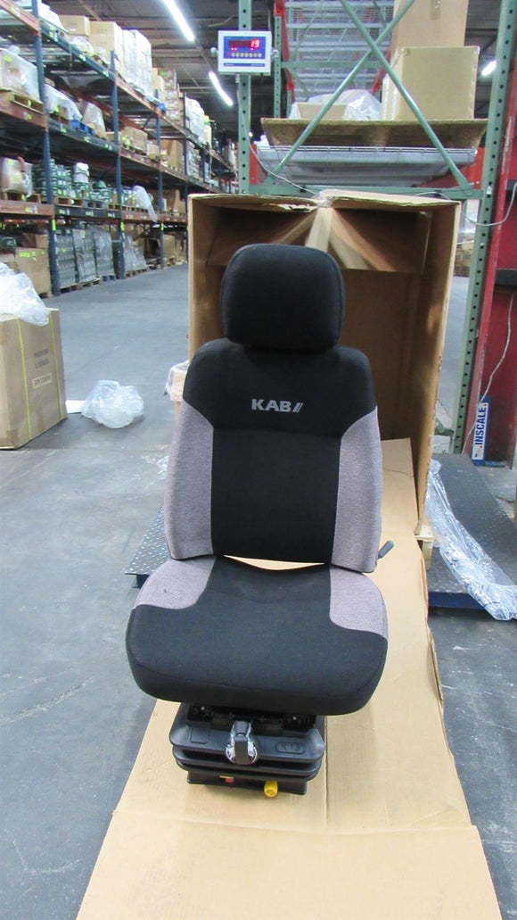 KAB Seat 100 Series Model 111 Mechanical Suspension High Back Black Grey Cloth