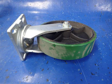 HD Steel Caster Wheel Greaseable Bearings Mount 10" DIA 2.5" W - getexcess