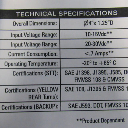 4" Round Red LED Lights  Stop Tail Turn Marker Truck Trailer