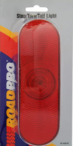 RoadPro RP-6064R 6.5" x 2.25" Red Oval Sealed Light with 3-Prong Connector