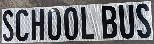 Reflective School Bus Sticker Sign Letters 8” Tall Blue Bird White Conspicuity Tape 000104539