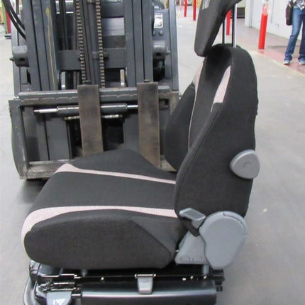 DAMAGED Air Seat KAB 85K6 800 Series Heavy Duty Off Road Agricultural Low Back Black Grey Cloth