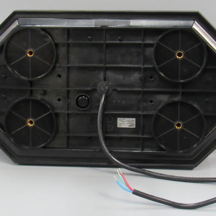 15" x 8.5” Octagon Mini LED Light Bar Amber Rooftop Emergency Strobe Beacon Truck