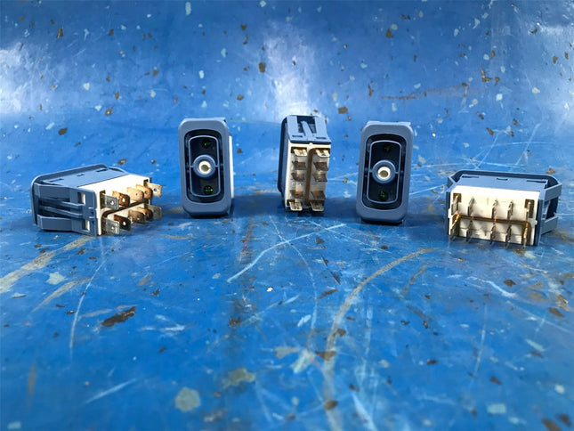 LOT OF (10) Blue Rocker Switches Green Lights Blue Bird 00088351 - getexcess