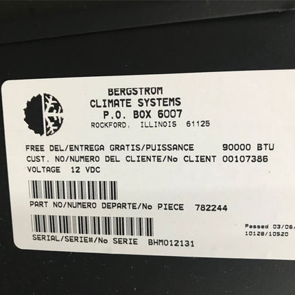 Bus Climate Sytem Bergstrom 782244 Blue Bird 000107386 - getexcess