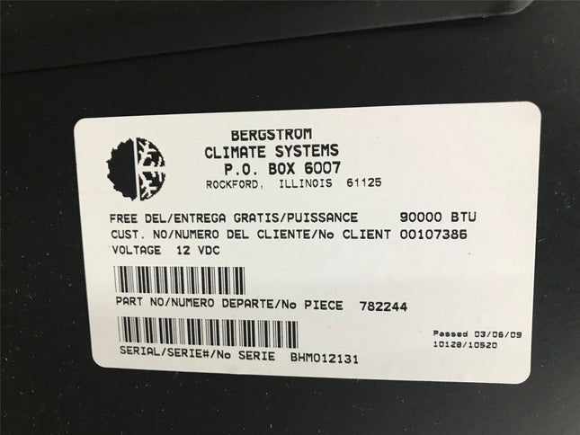 Bus Climate Sytem Bergstrom 782244 Blue Bird 000107386 - getexcess